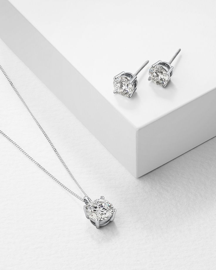 Showcasing Studs and Chain with Diamonds