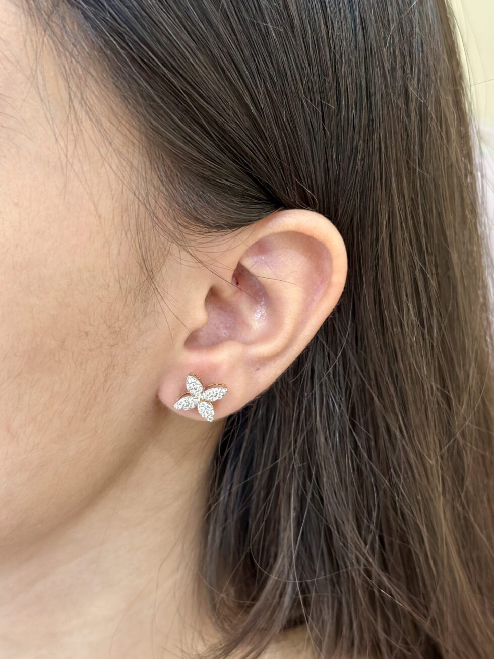 Showcasing Girl with Diamond Earring