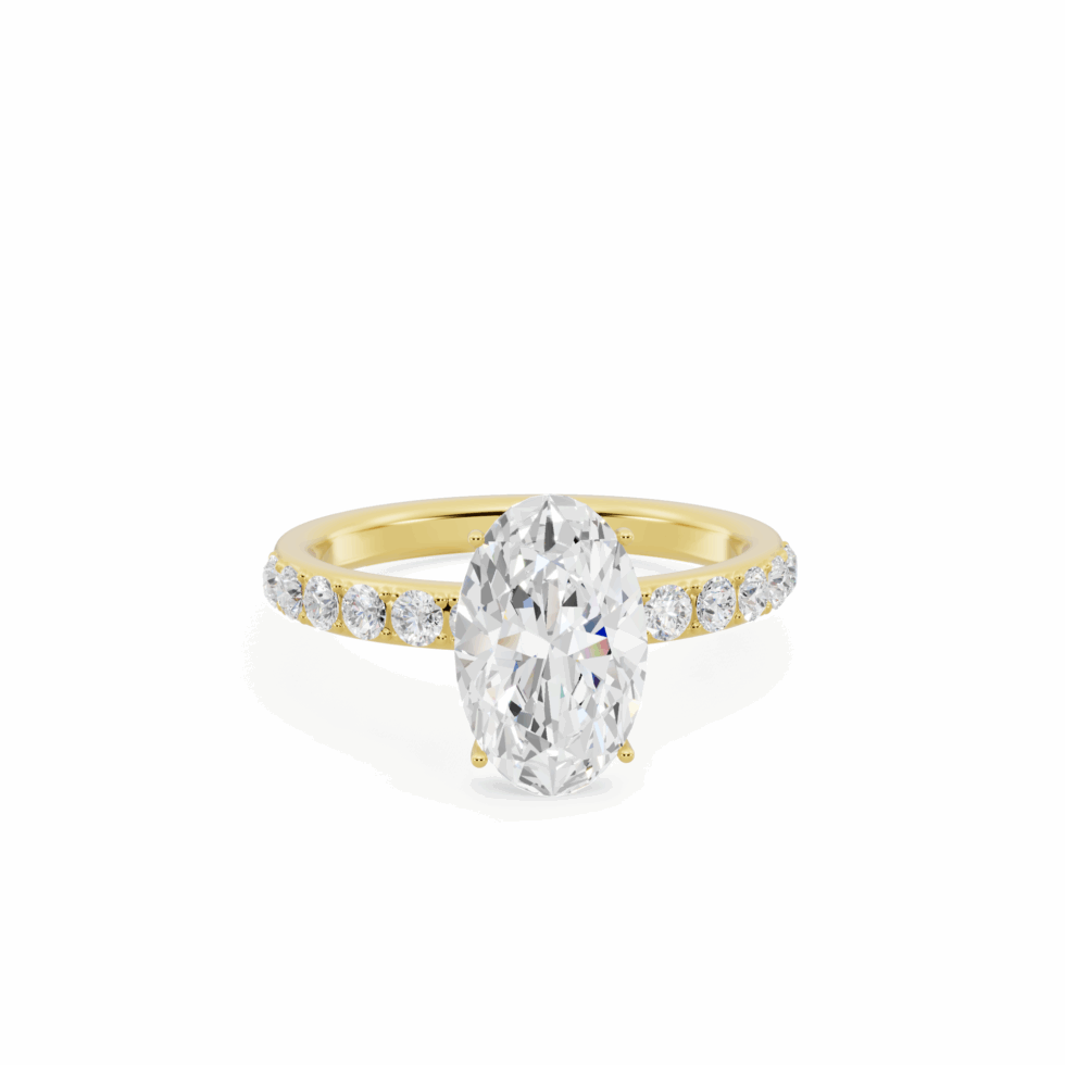 Best Oval Cut Pave Diamond Ring