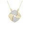 Concentric Square Swirl Diamond Pendant