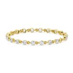 Bezel Distanced Diamond Bracelet