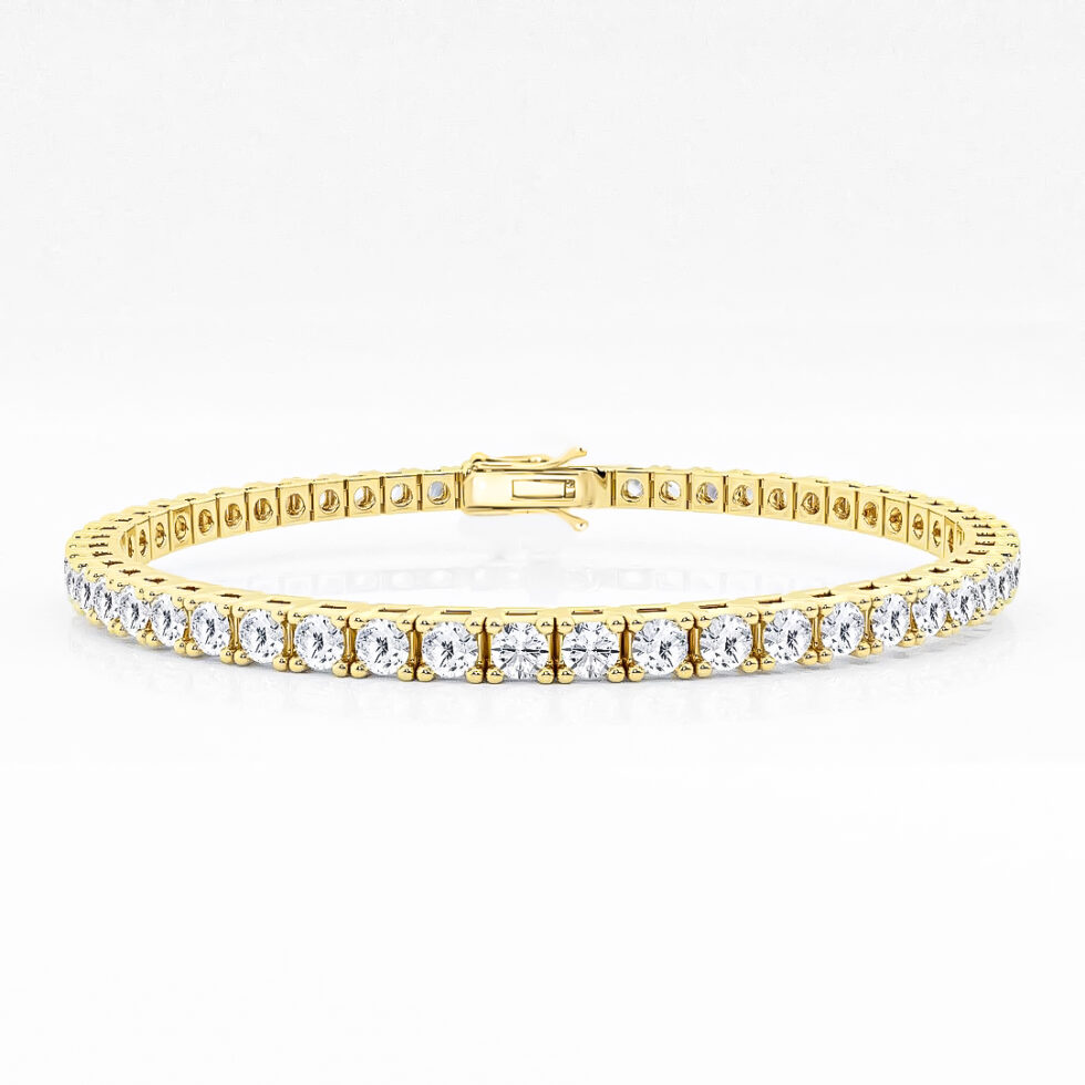 Timeless Round Brilliant Man Made Diamond Bracelet