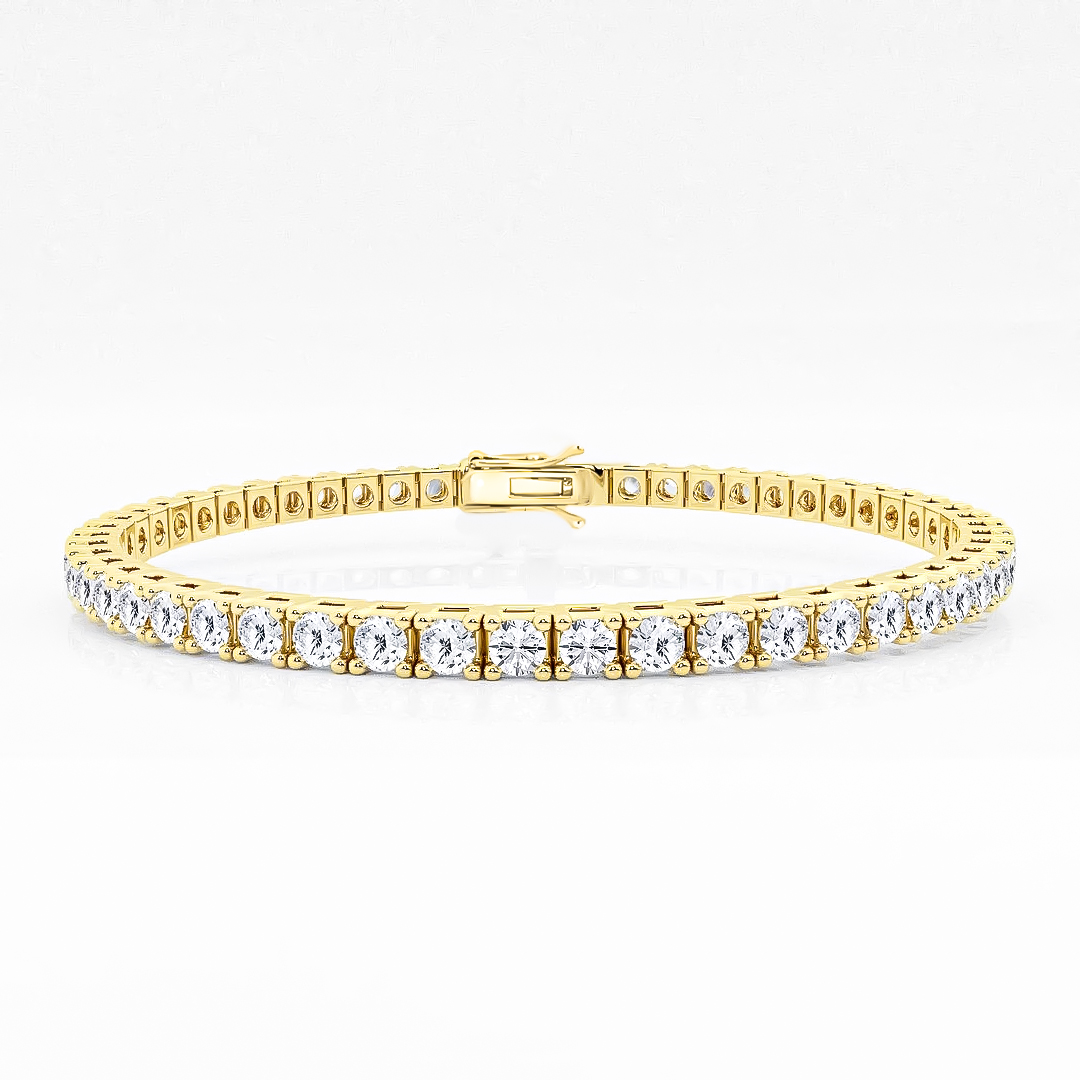 Timeless Round Brilliant Man Made Diamond Bracelet