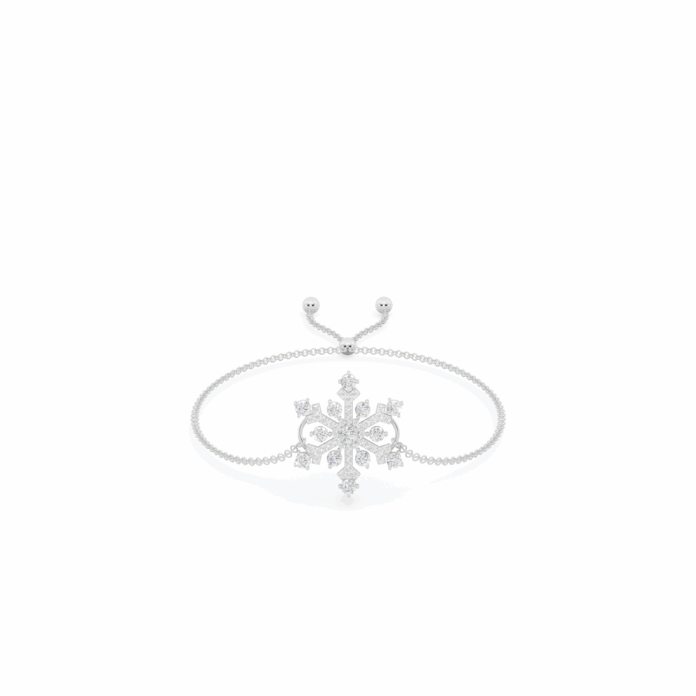 Snowflake Design Diamond Bracelet