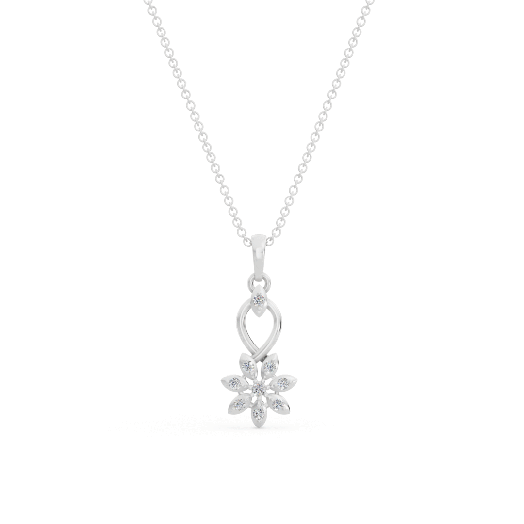White Gold Mabel Diamond Pendant