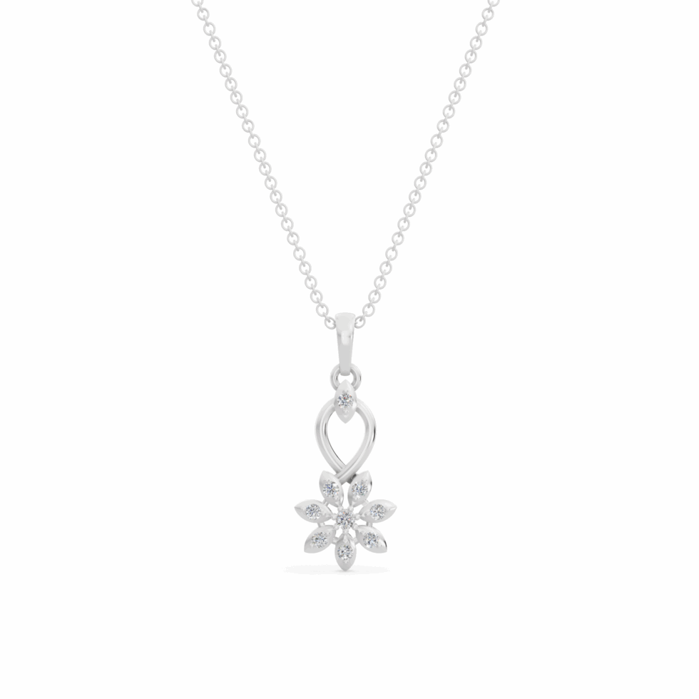 White Gold Mabel Diamond Pendant