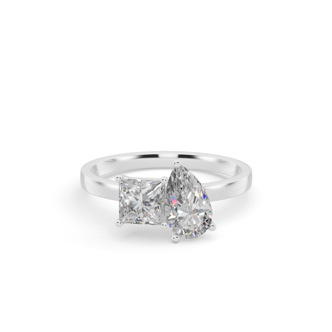 Princess & Pear Toi-et-Moi Ring