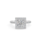 Princess Halo Diamond Engagement Ring with Side Stones