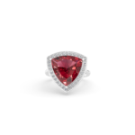 Triangle Emerald Design Cocktail Ring