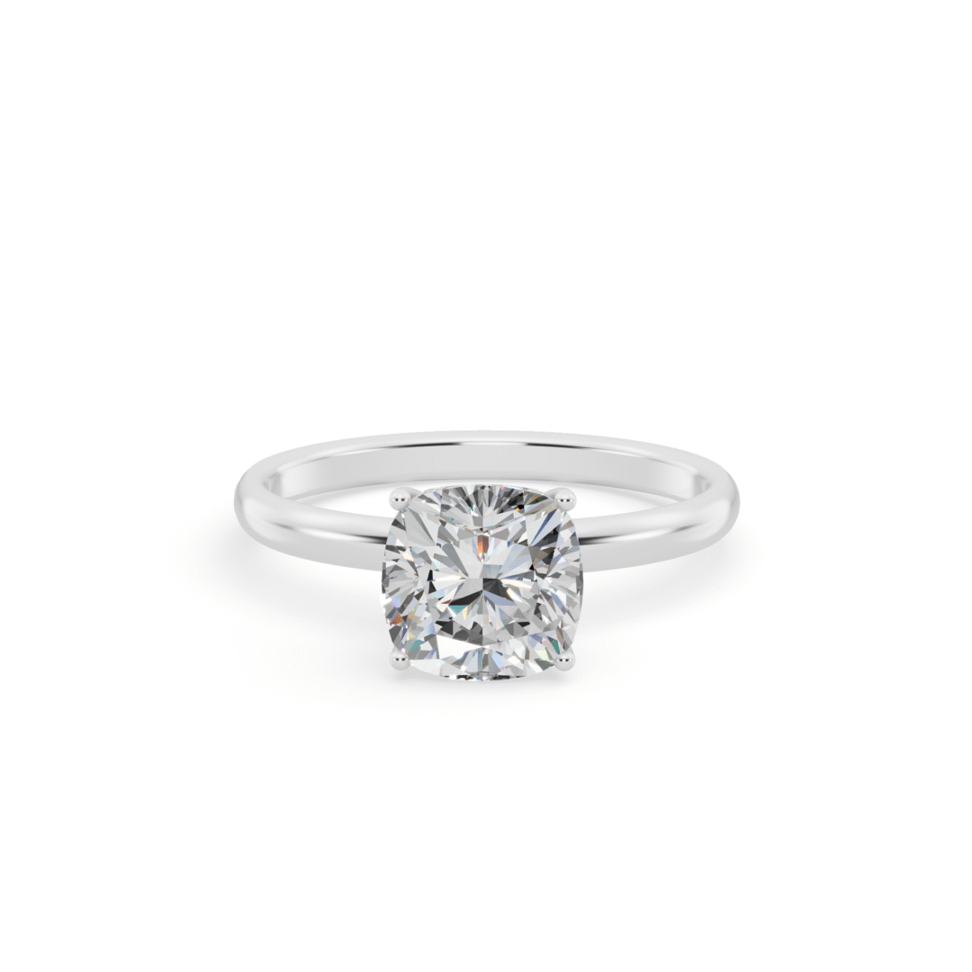 High Quality Classic Round Brilliant Cut Solitaire Lab Diamond Ring