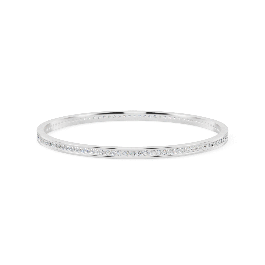 Round Cut Single Row Diamond Bracelet