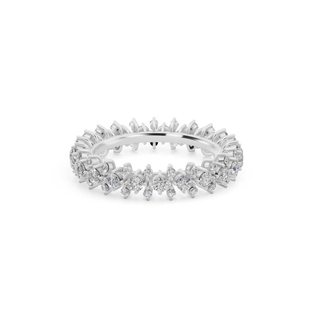Diamond Cluster Wedding Ring