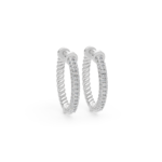 Twisted Brillance Hoop with Lab Grown Diamond