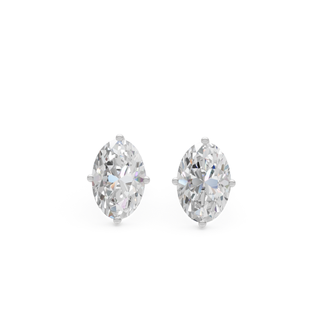 Oval Cut Solitaire Stud