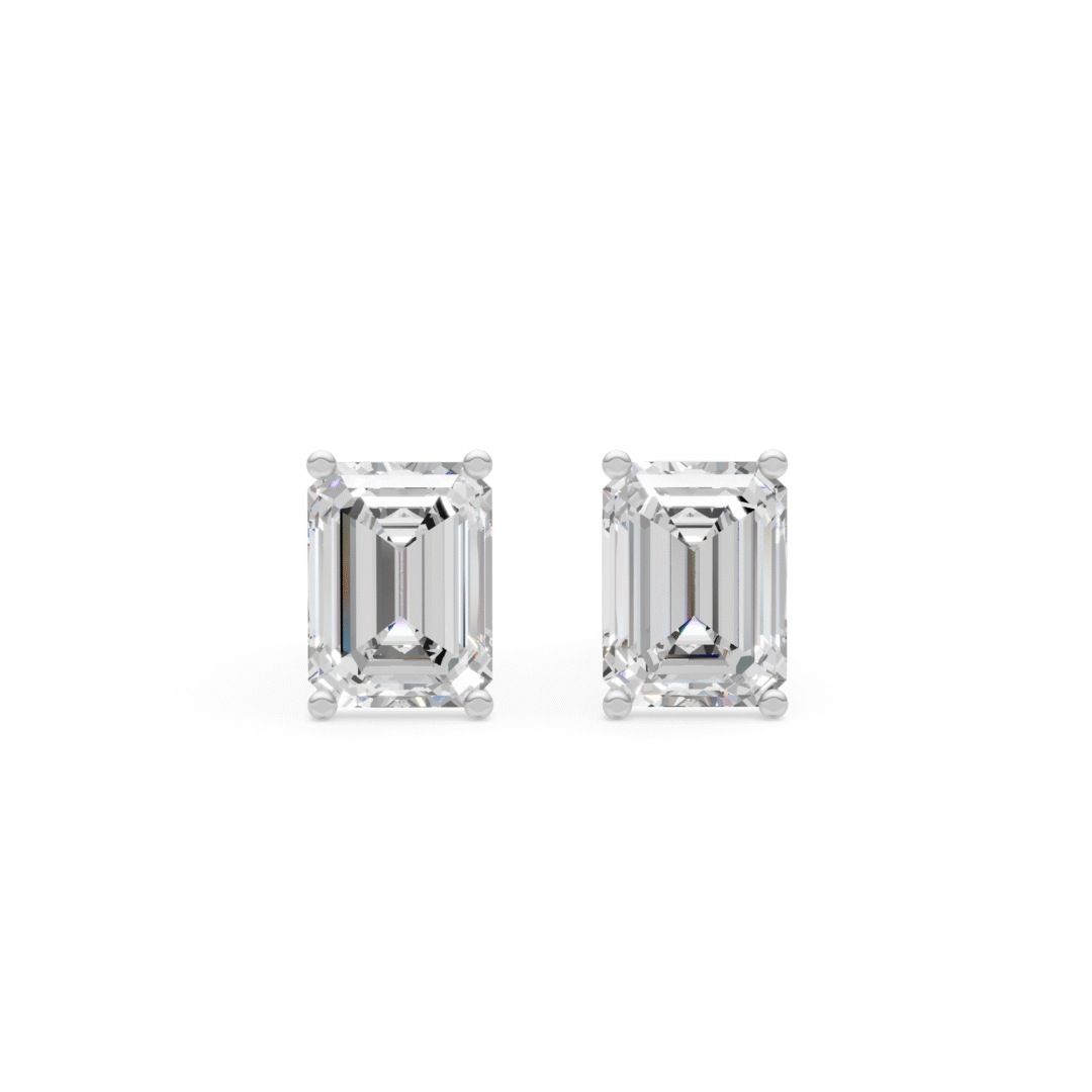 Emerald Cut Solitaire Stud from Anyra