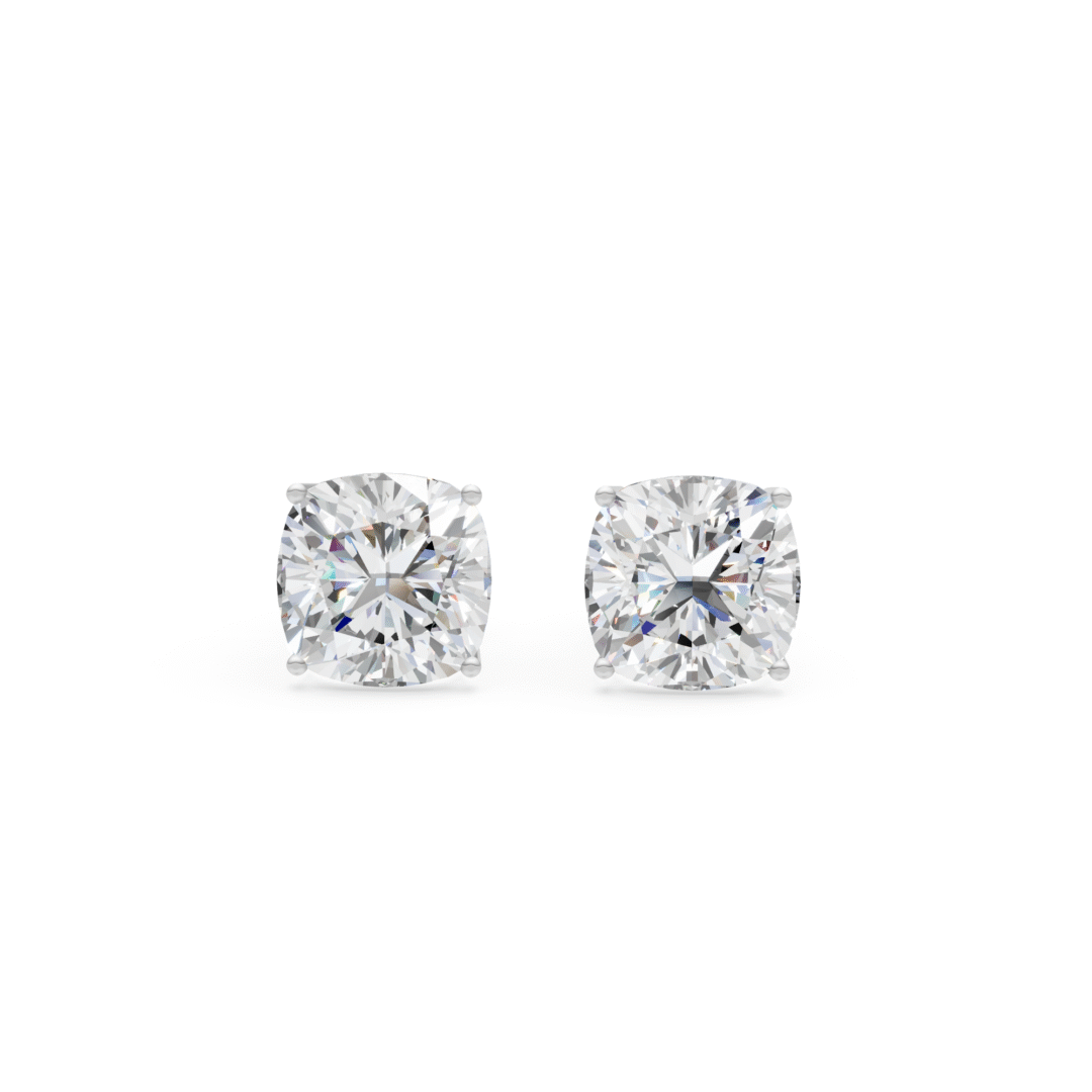 Cushion Cut Solitaire Stud