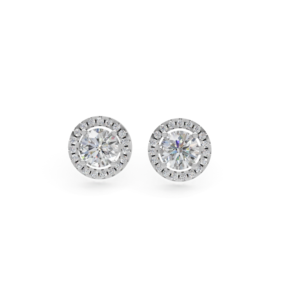 Buy Round Halo Solitaire Stud