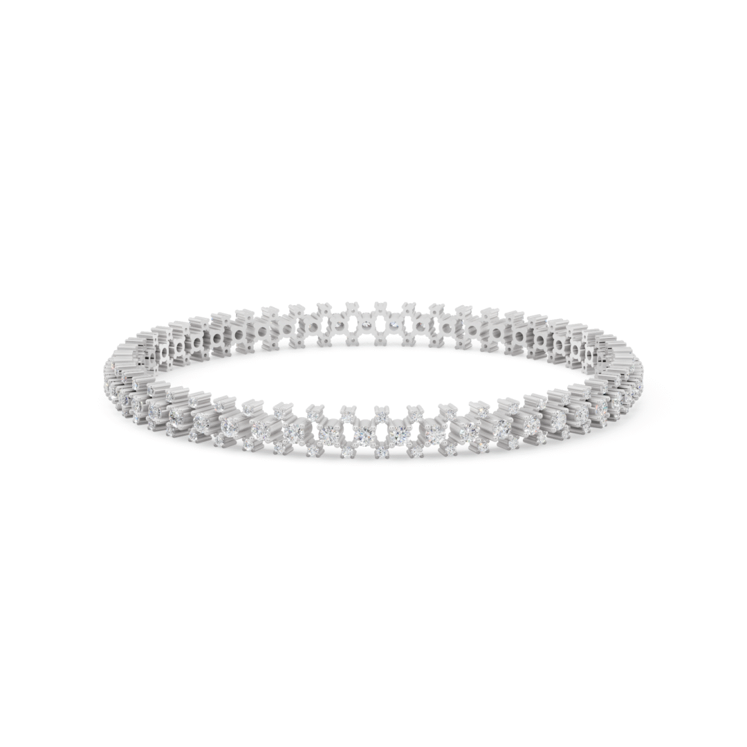Open Scattered Diamond Bangle from Anyra