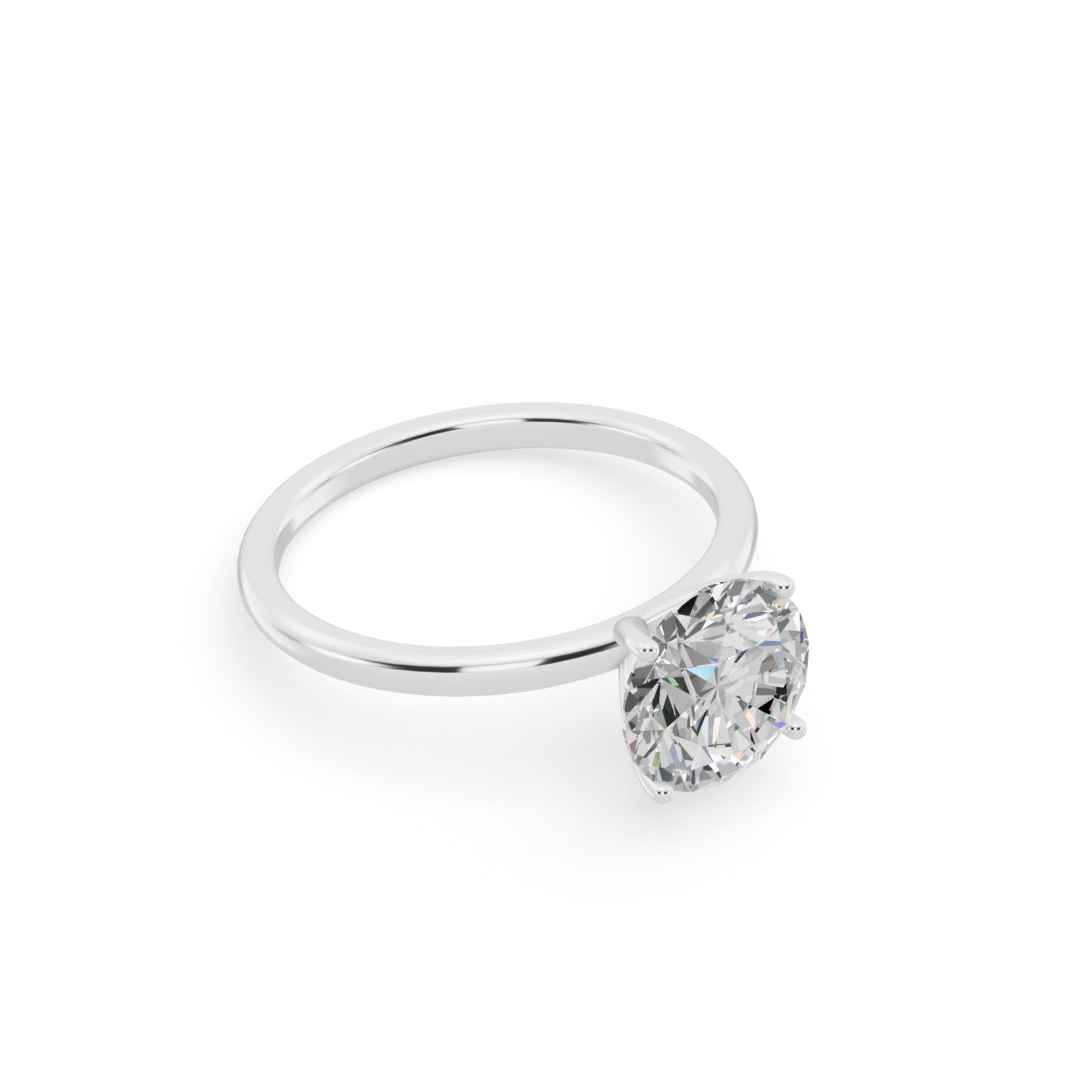 High Quality Anyra Classic Round Brilliant Cut Solitaire Ring