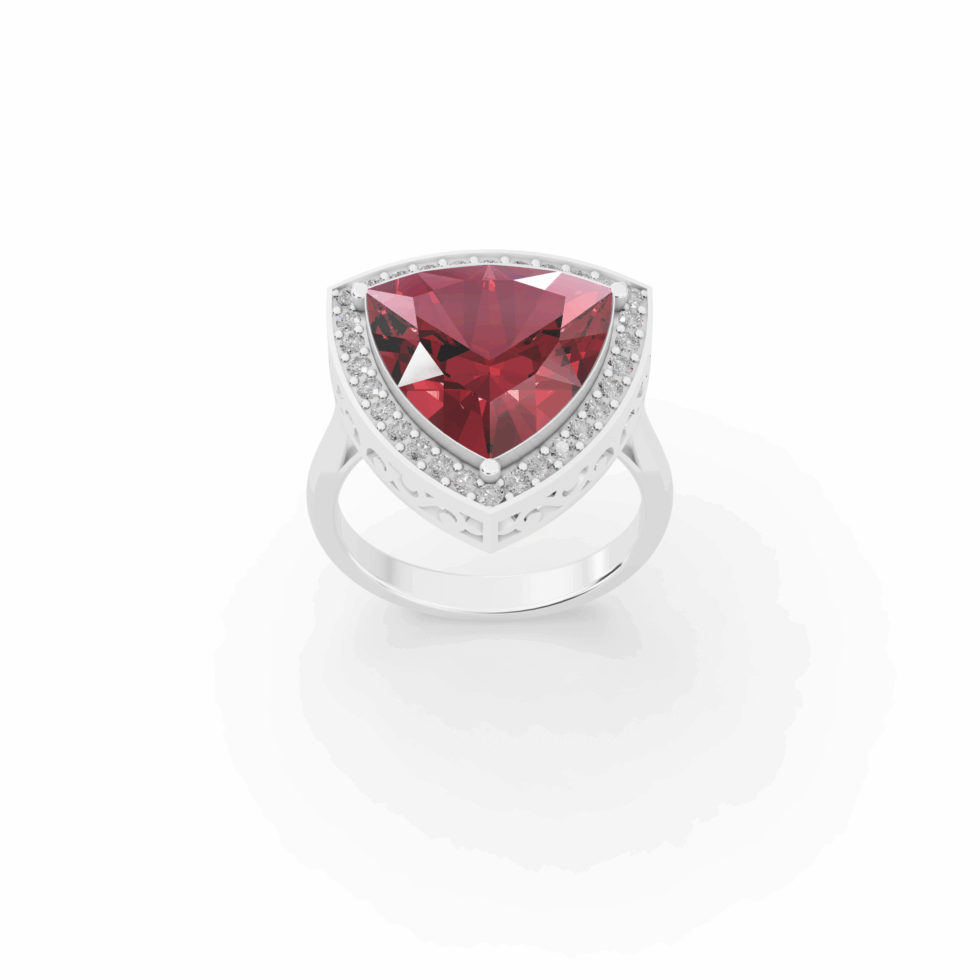 Best Quality Anyra Triangle Emerald Design Cocktail Ring