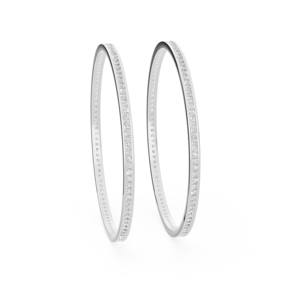 Buy Anyra Round Cut Diamond Channel Set Bangle