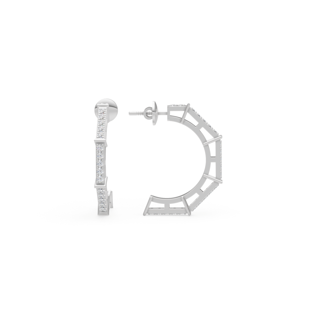 Best Quality Anyra Lab Grown Diamond Hoop Huggies