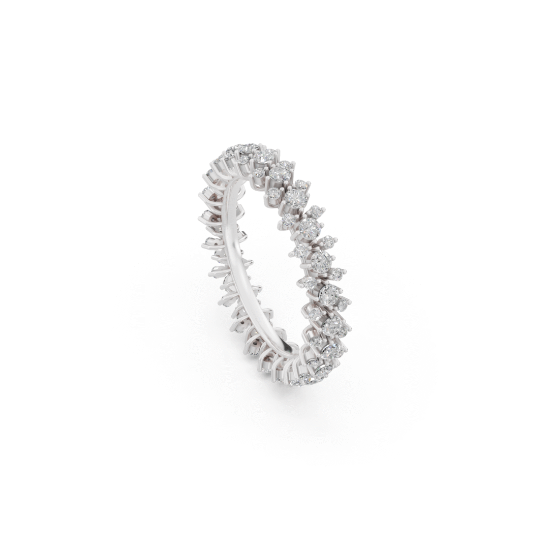 High Quality Anyra Diamond Cluster Wedding Ring