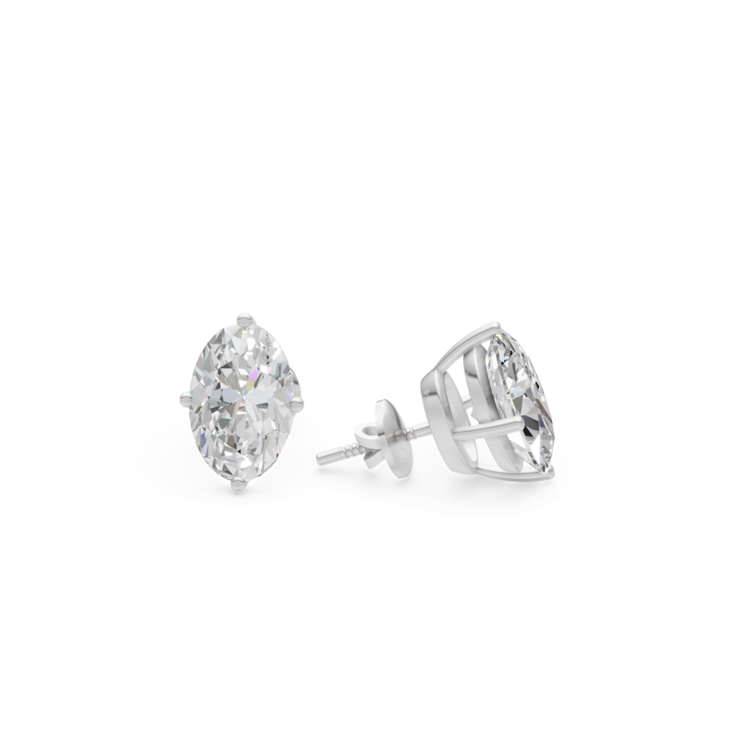 Best Quality Anyra Oval Cut Solitaire Stud Earrings