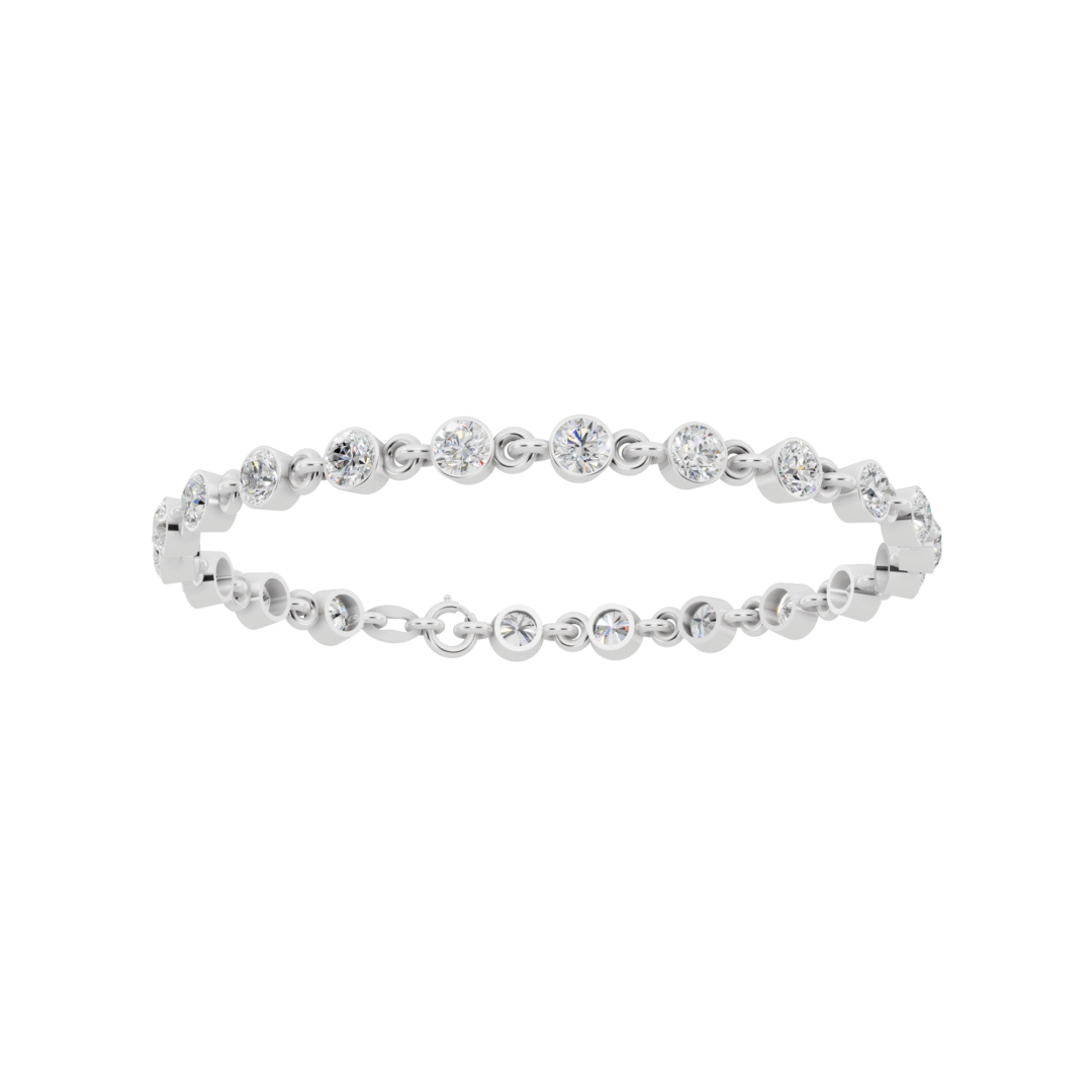 High Quality Anyra Bezel Distanced Diamond Bracelet