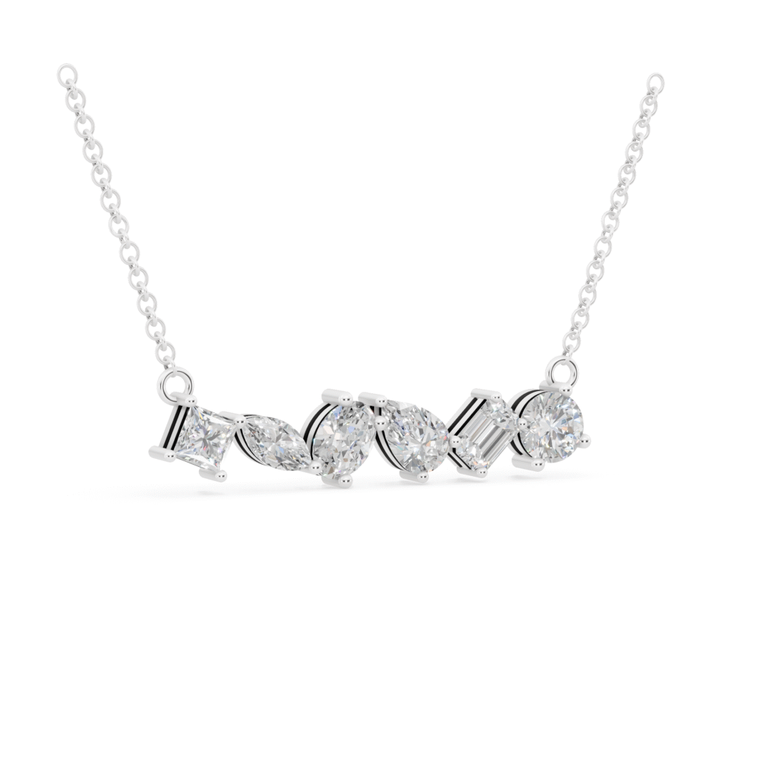 Buy Anyra Multi Shape Diamond Solitaire Necklace