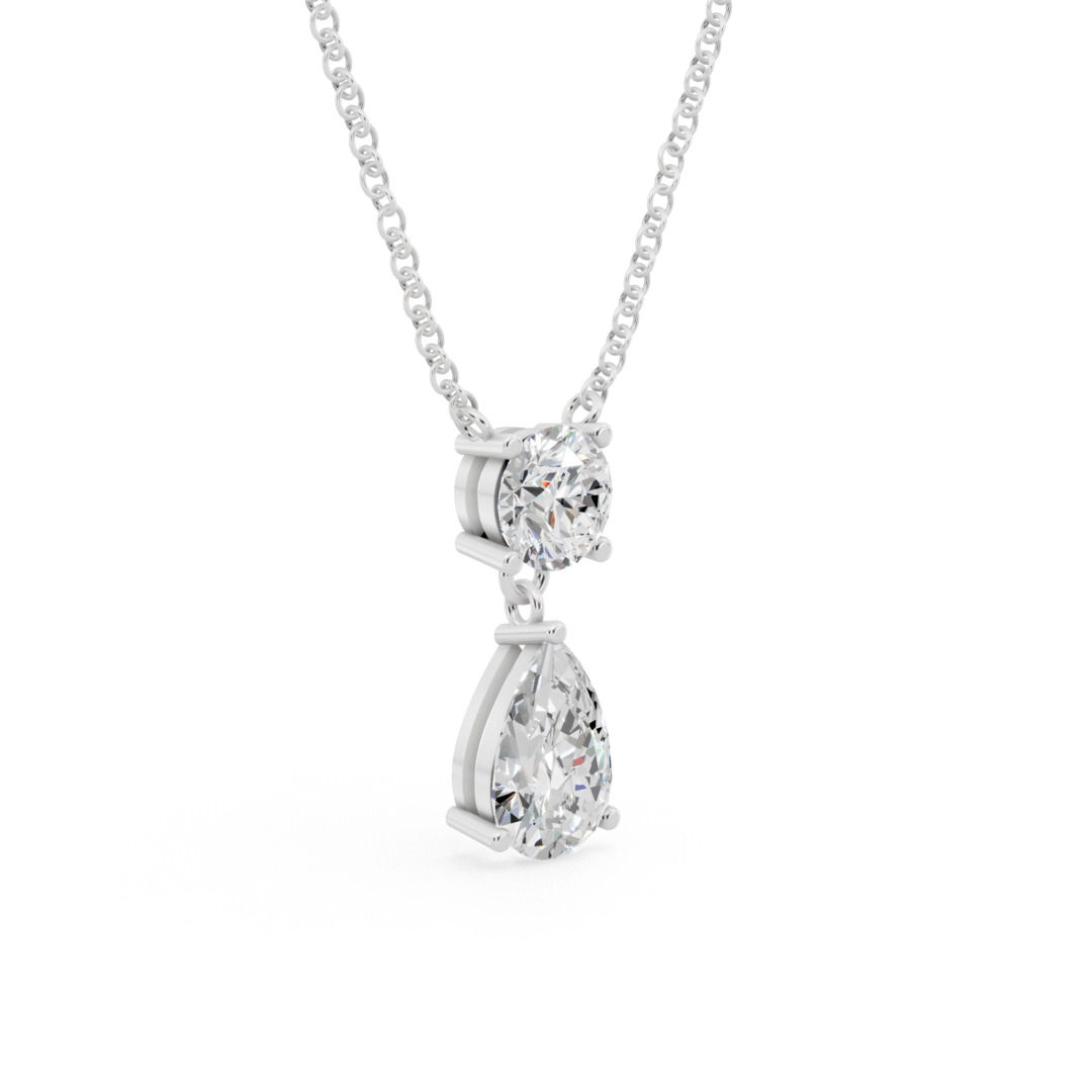 Best Quality Anyra Round Pear Duo Drop Pendant