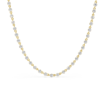 Bezel Distanced Diamond Necklace
