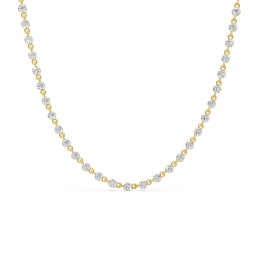 Buy Bezel Distanced Diamond Necklace