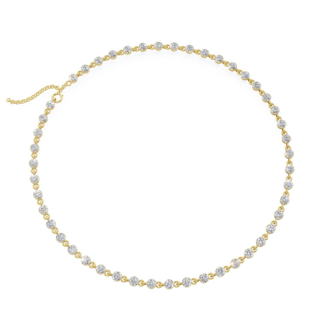 Buy Anyra Bezel Distanced Diamond Necklace