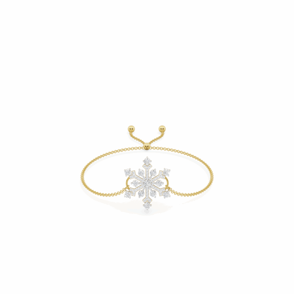 Buy Snowflake Design Diamond Bracelet from Anyra Diamonds