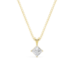 Princess Cut Diamond Solitaire V Bale Pendant (Only Pendant)