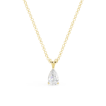 Pear Cut Diamond Solitaire V Bale Pendant(Only Pendant)