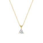 Trillion Cut Diamond Solitaire V Bale Pendant