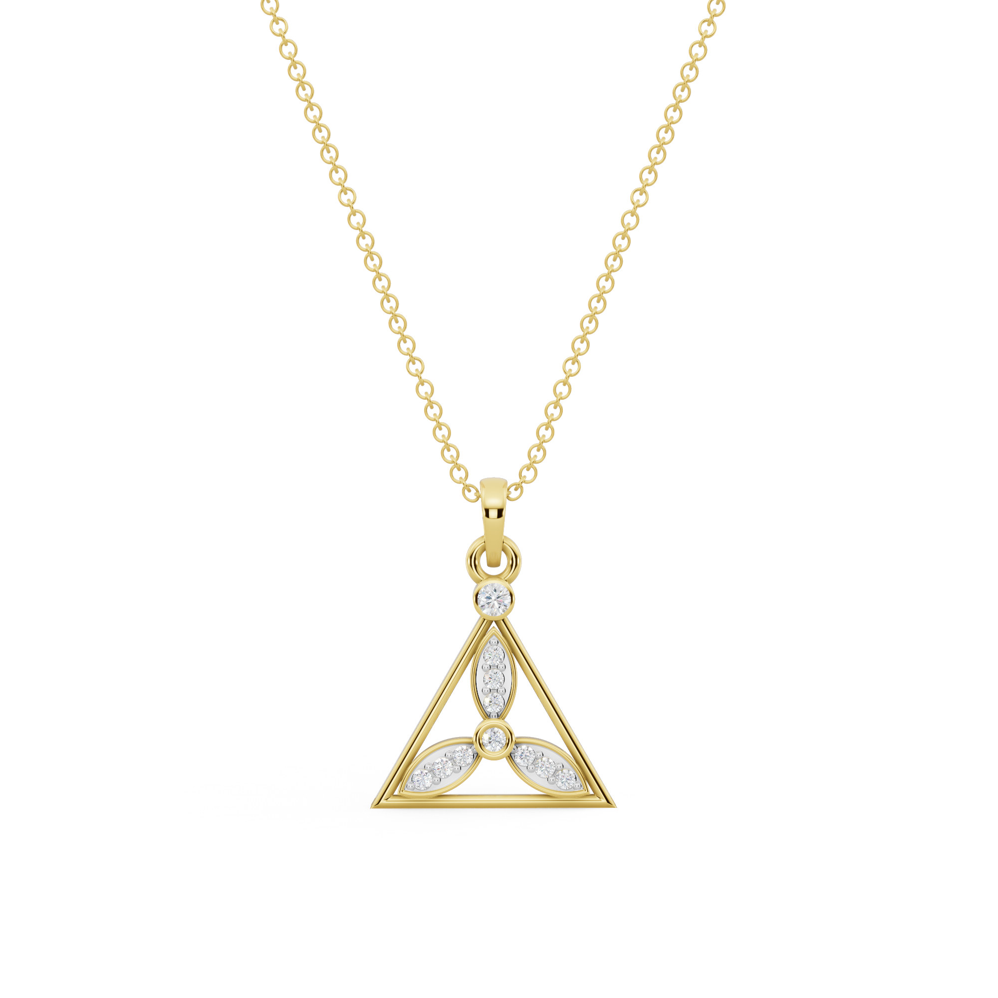 Melodia Diamonds 0.23ctw Lab Grown Diamond Fleur de Lis Pendant w/ Chain main image 1