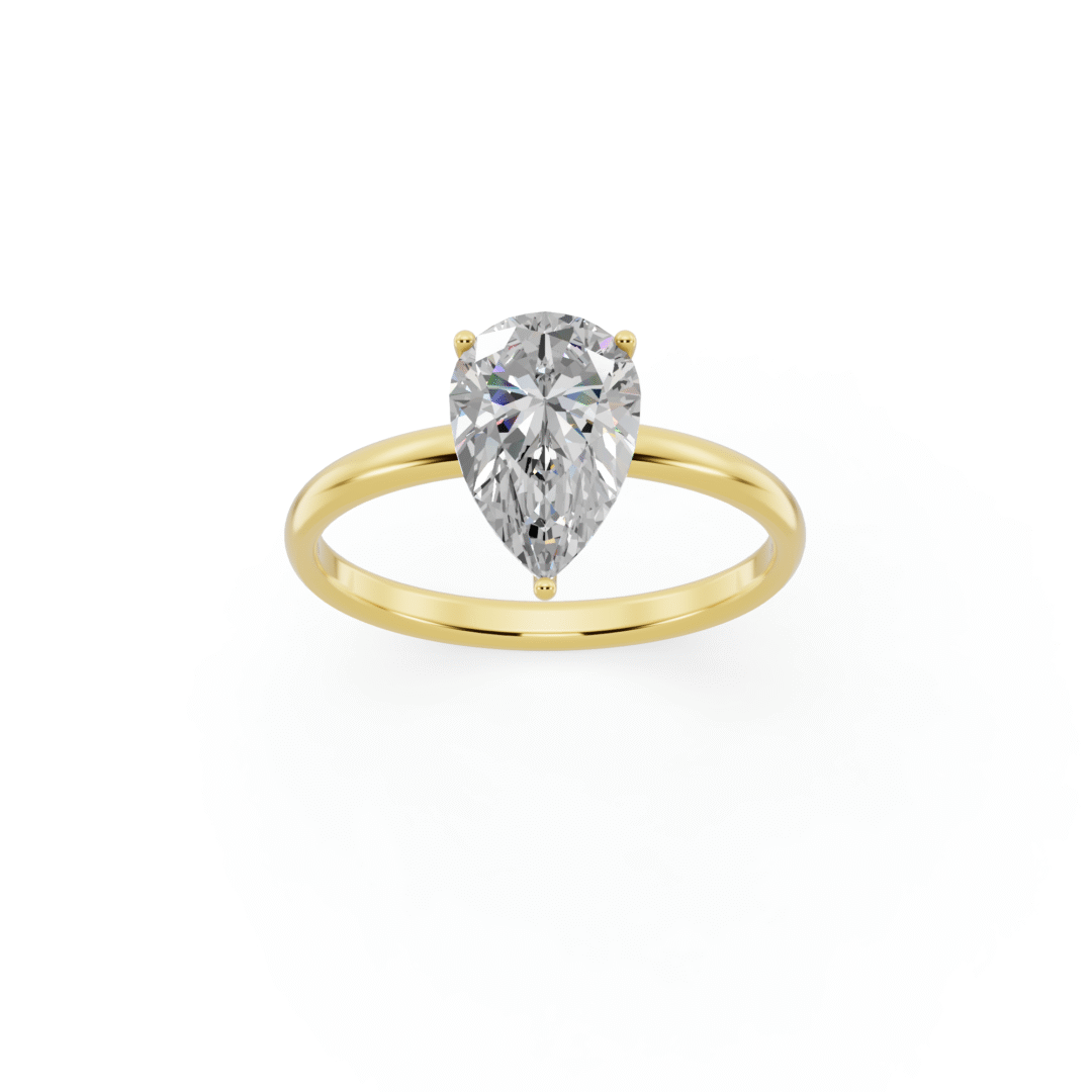 Pear Cut Solitaire Ring