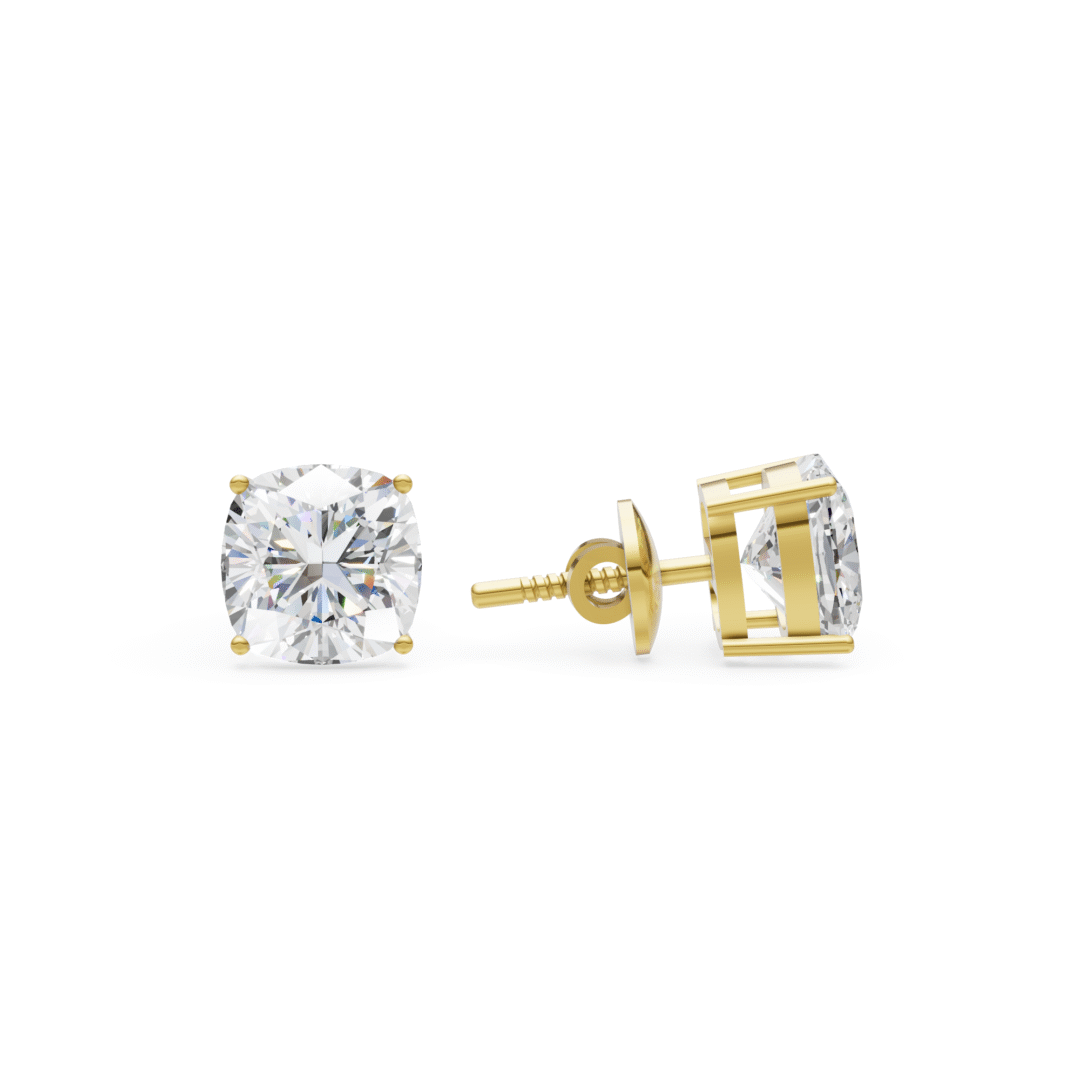 Cushion Cut Solitaire Stud