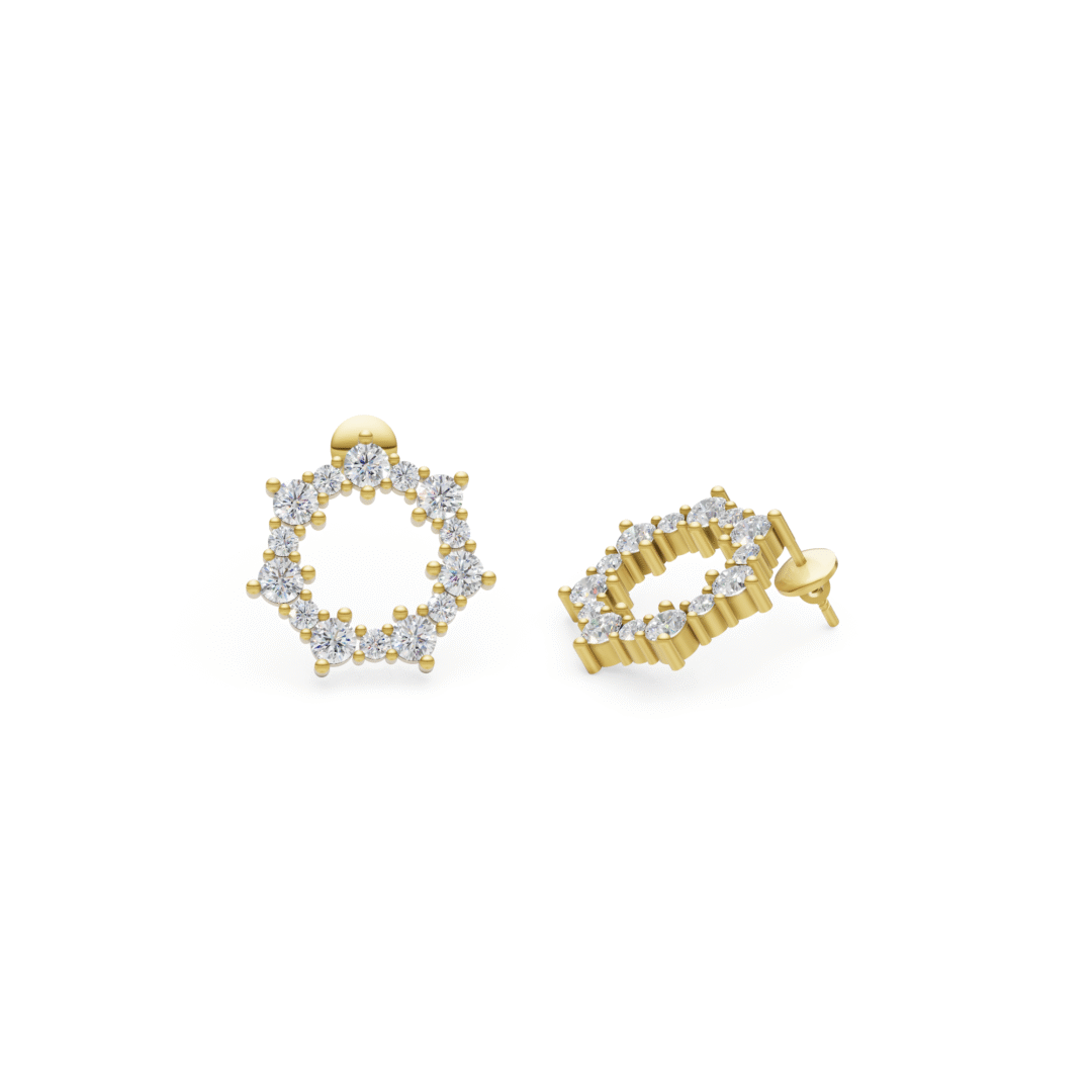 Open Halo Style Diamond Stud