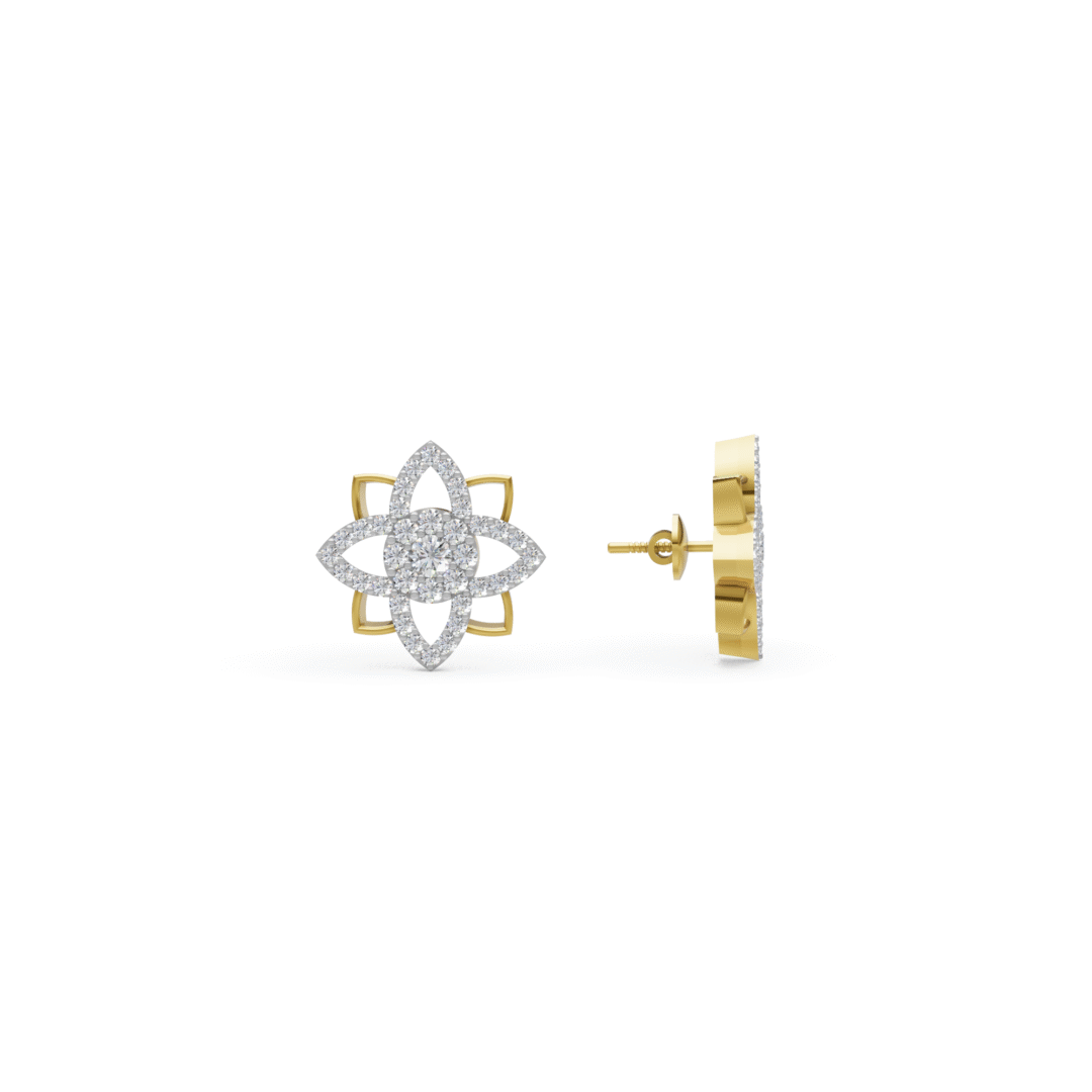 Petal Sparkle Diamond Stud