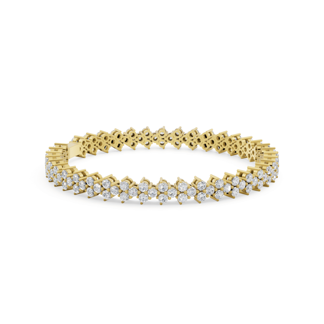 Trio Cluster Link Diamond Bracelet