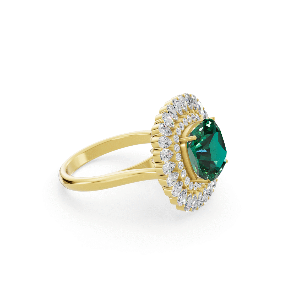 Buy Classic Emerald and Diamond Cocktail Ring