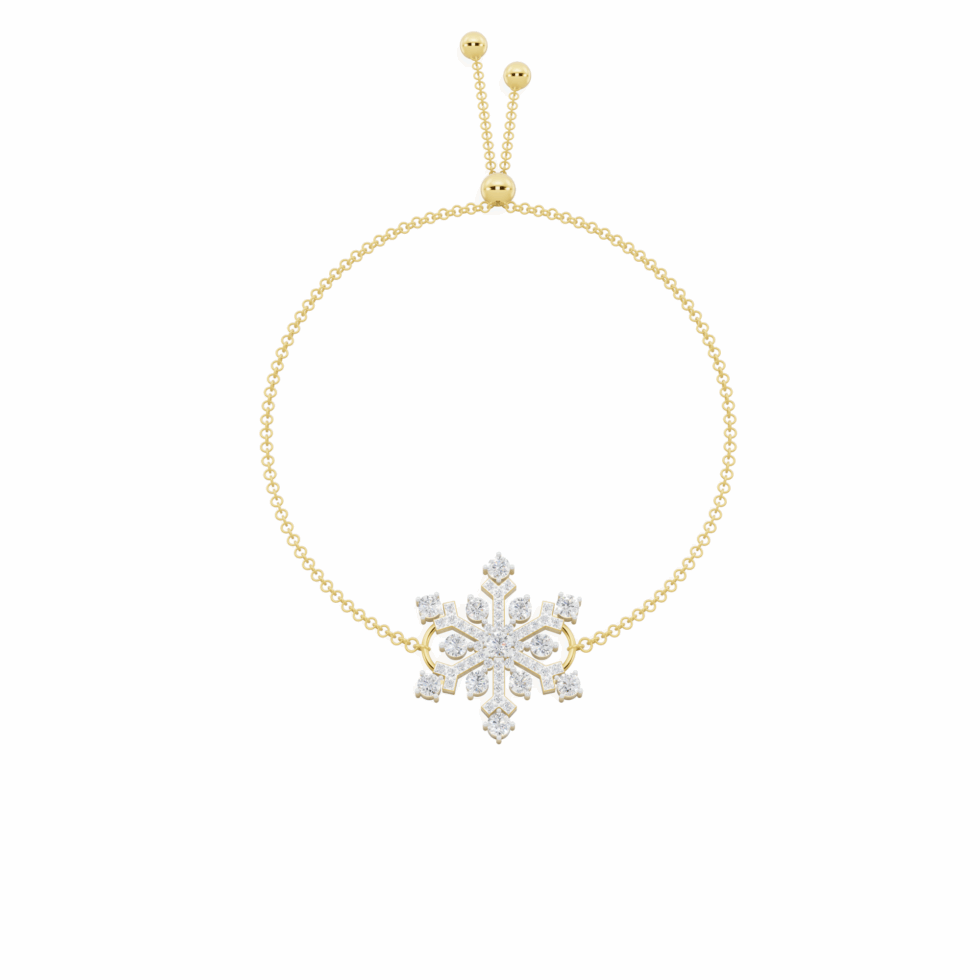Snowflake Design Diamond Bracelet