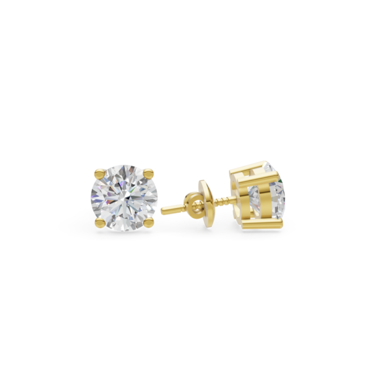 Round Cut Solitaire Stud
