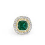 Classic Emerald and Diamond Cocktail Ring