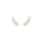 Diamond Leaf Design Ear Climber