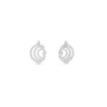 Glow Crest Diamond Stud Earrings